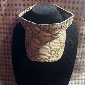 Gucci Tan Monogrammed Visor